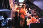 Air crew members grab a meal before arriving on station in VW-1's EC-121 / WV-2.