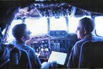 Pilot and Co-pilot on station in VW-1's EC-121 / WV-2.