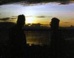Ken Thrasher and crewmate observe sunset at Chu Lai.