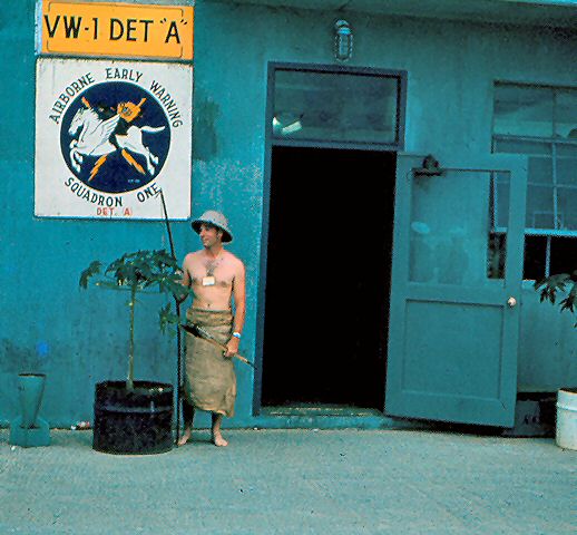 LTJG Gordon Pine greets