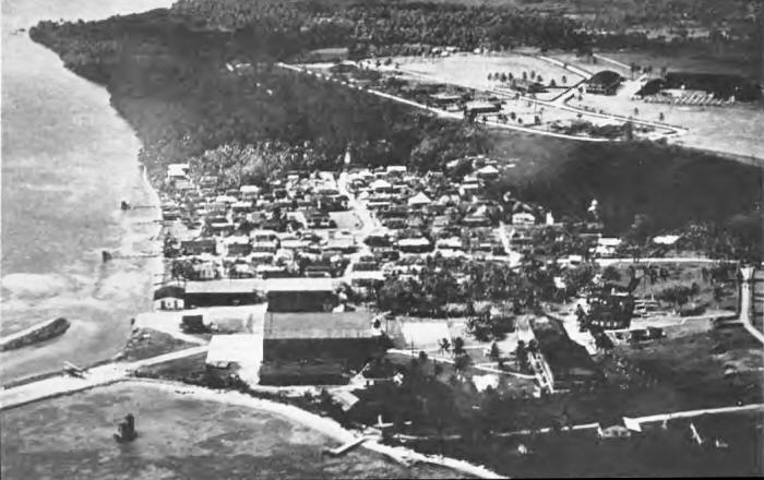 PRE-WAR AIR VIEW OF OROTE PENINSULA, GUAM