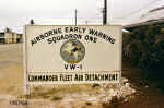 VW-1 Squadron sign at entrance road to main office area. circa 1960 - 66