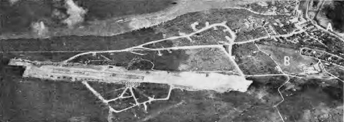 AERIAL PHOTO OF OROTE PENINSULA BEFORE BOMBARDMENT